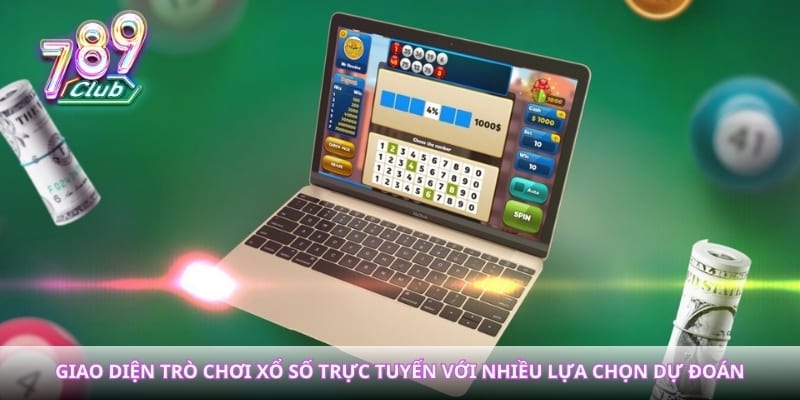 Giao diện trò chơi xổ số trực tuyến với nhiều lựa chọn dự đoán